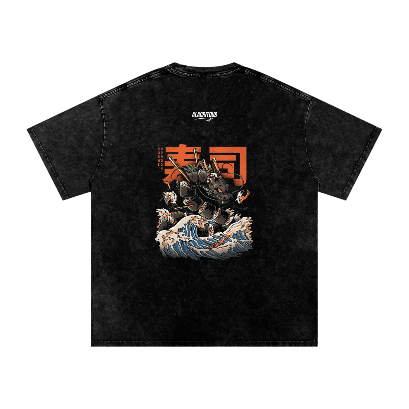 'Sushi Dragon' Vintage Oversized T-Shirt