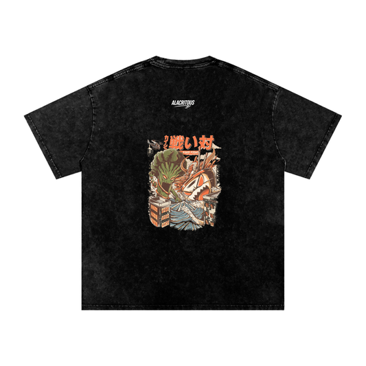 'Food Fight' Vintage Oversized T-Shirt